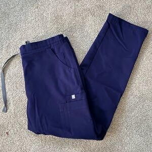 Figs navy blue scrub straight pants petite